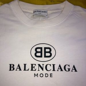 Authentic White Balenciaga Teeshirt